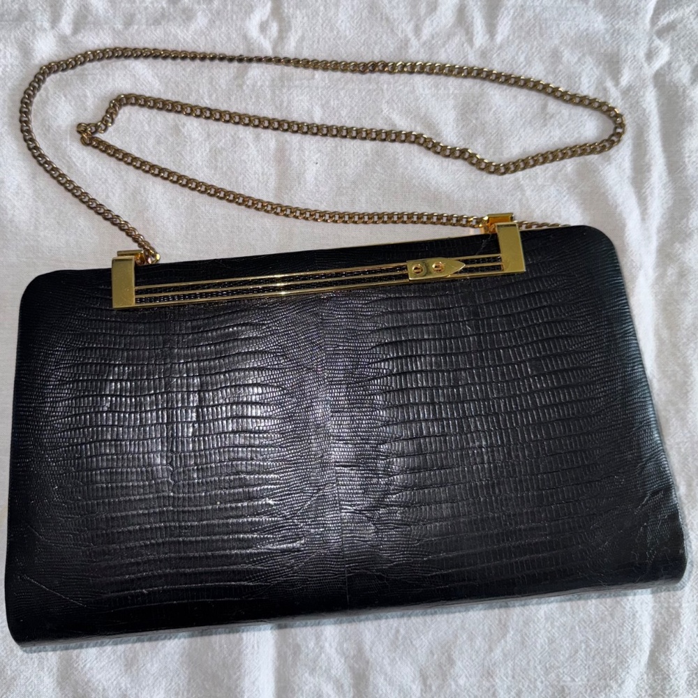 leather (unknown skin) purse-handbag . vintage